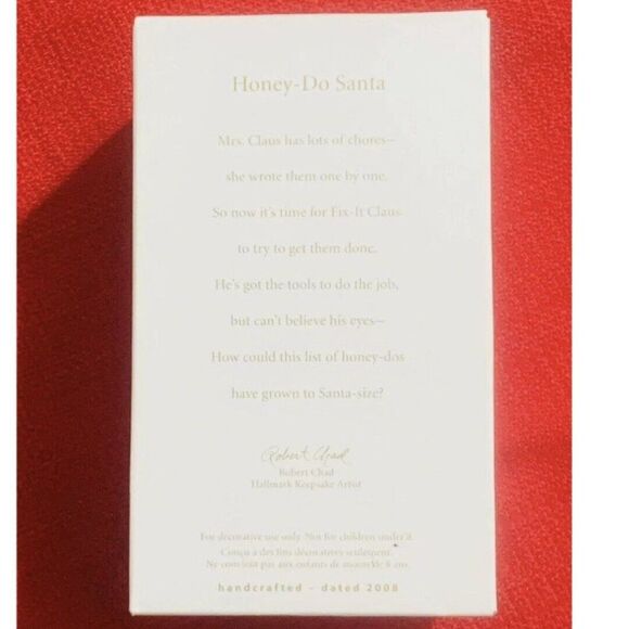 HALLMARK Keepsake 2008 HONEY-DO SANTA CLAUS To Do List CHRISTMAS ORNAMENT QXG222 - Picture 5 of 7